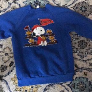 vintage peanuts Syracuse crewneck youth med. 10-12